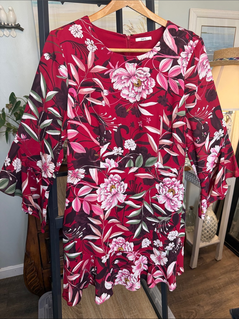 Bar III Red Shift Dress